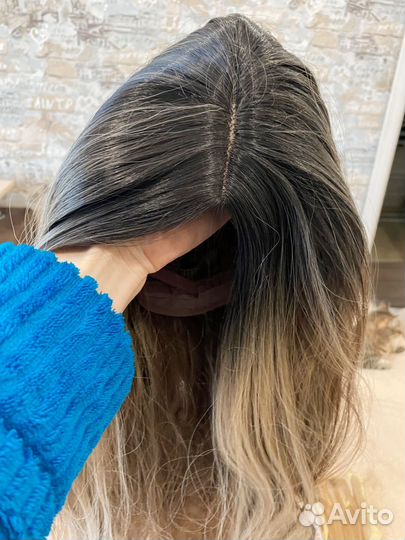 Волосы на заколках