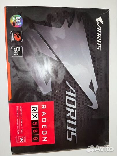 Видеокарта rx580 8gb aorus