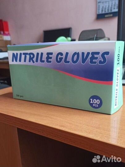 Перчатки нитриловые синие