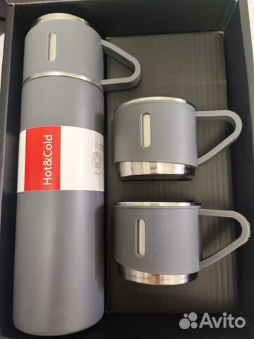 Термос с кружками подарочный набор для пикника