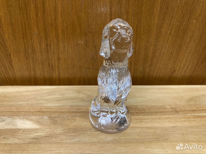 Фигурка, статуэтка, ледяная собачка, стекло