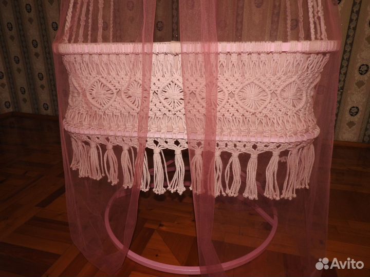 Кроватка (люлька) подвесная для младенца + стойка