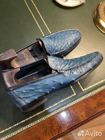 Лоферы из коди страуса Gian Franco Butteri