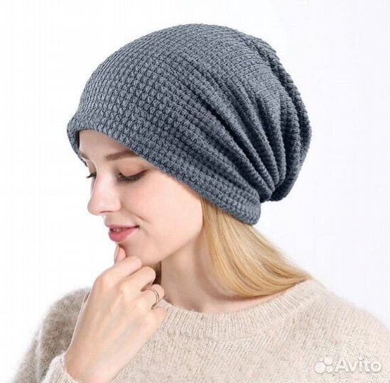 Шапка серая