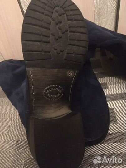 Сапоги замшевые