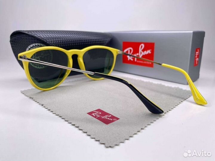 Очки Ray Ban Erika 4171 Yellow Зелёные Стекло
