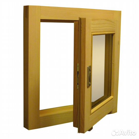 Блок оконный одинарный 0,4х0,4м сосна 1кам с/п 1-с