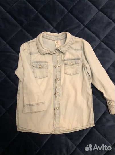 Джинсовая рубашка, HM,для мальчика, р/р 92