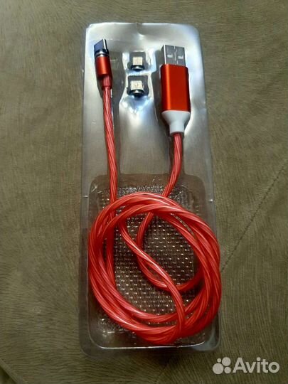 Магнитная зарядка с подсветкой 3в1