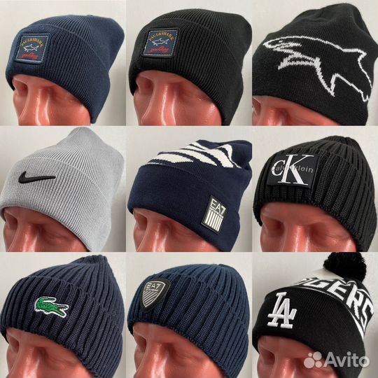 Мужская зимняя шапка брендовые premium