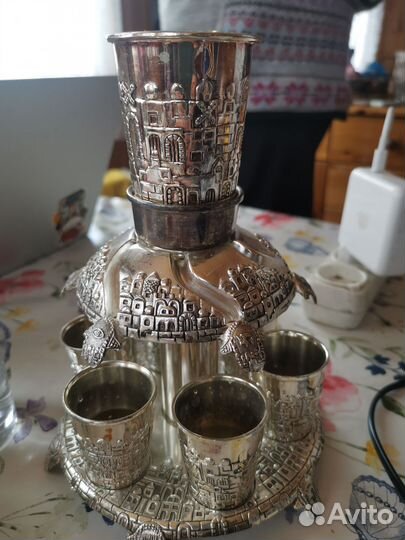 Коньячный набор мельхиор