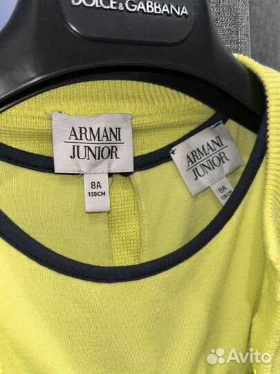 Платье с кардиганом для девочки Armani Junior