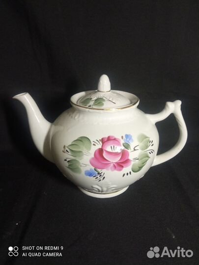 Заварочный чайник. Фарфор. Гарднер. Красный дракон