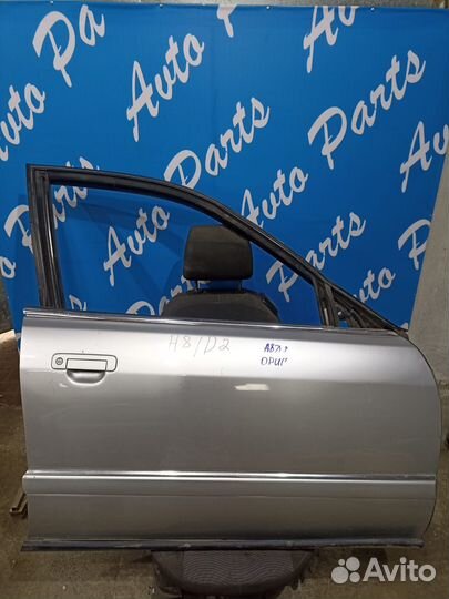 Ауди А8 Д2 дверь передняя правая серебристая