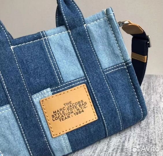 Сумка Marc Jacobs The denim tote BAG blue