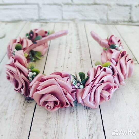 Ободок с розочками