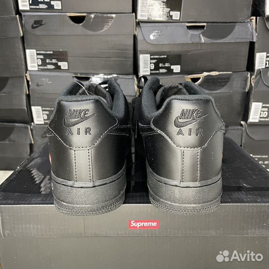 Nike Air Force 1 Supreme black Оригинал