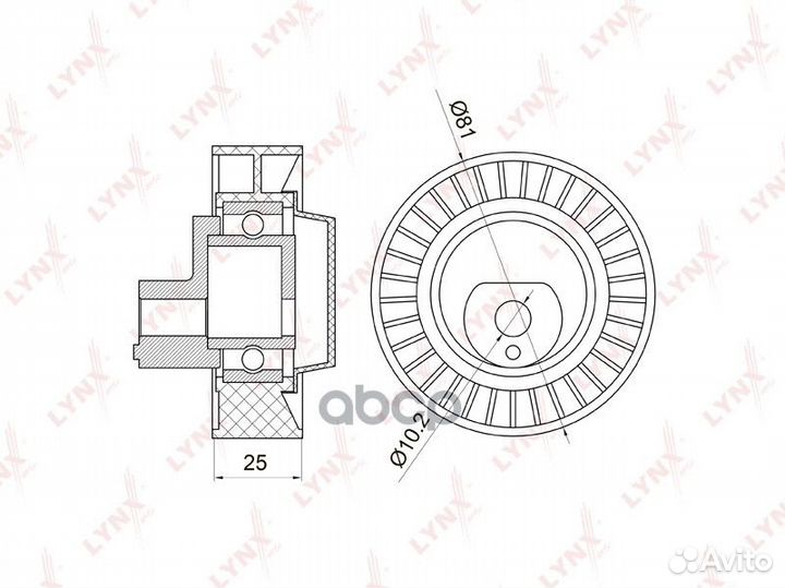 Ролик обводной приводного ремня PB7003 lynxauto