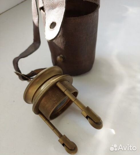 Антикварная 1910 военная английская лупа для карт