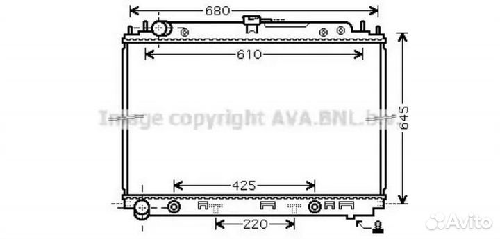 AVA DNA2297 Радиатор системы охлаждения