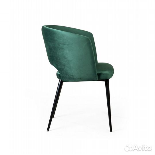 Кресло William, бархат зелёный 19/ черный конус