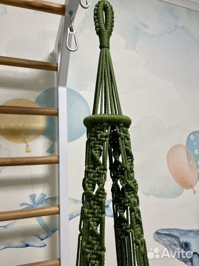 Качель Бохо, подвесной столик и подвес для кашпо