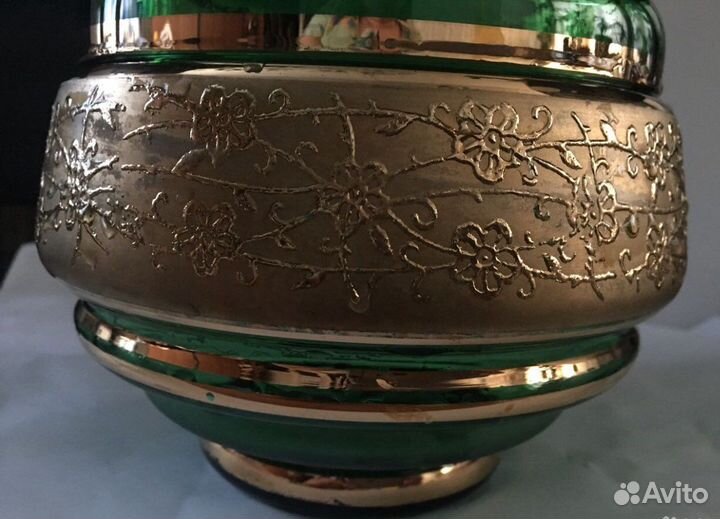 Конфетница Чешское богемское стекло СССР