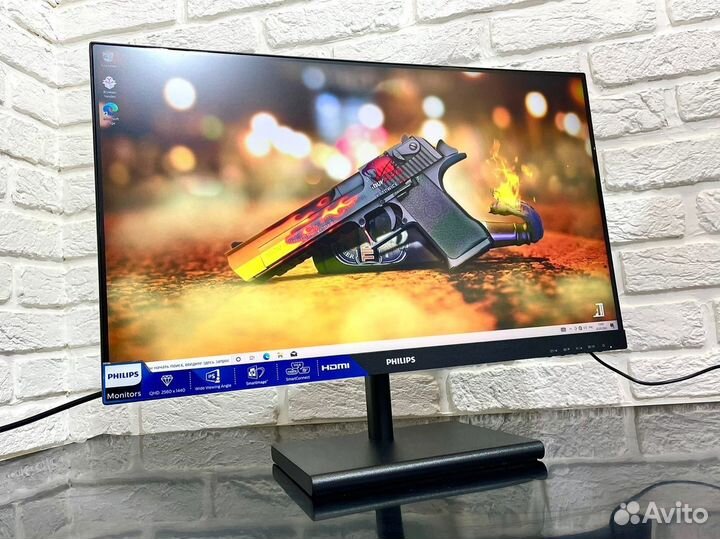 Монитор philips 245E1S/23.8/QHD/IPS/75Hz