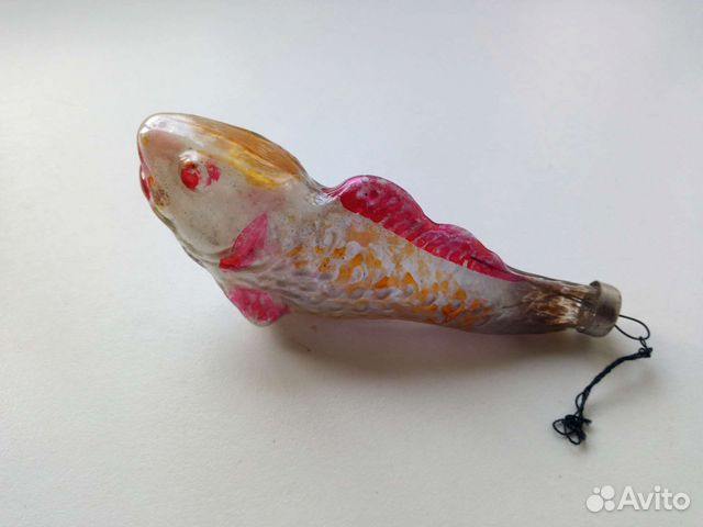 Елочная игрушка СССР. Золотая рыбка. Стекло Винтаж купить в Санкт ...