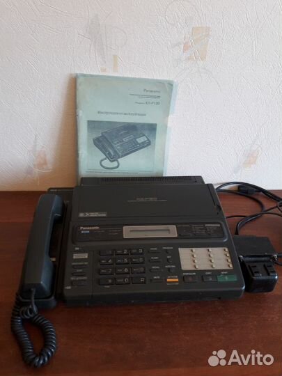 Ретро Факс Panasonic KX-F130 в рабочем виде