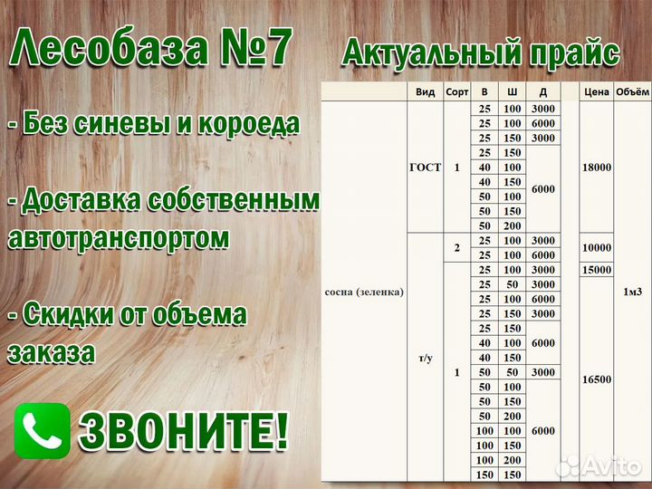 Брус обрезной, т/у, сорт 1