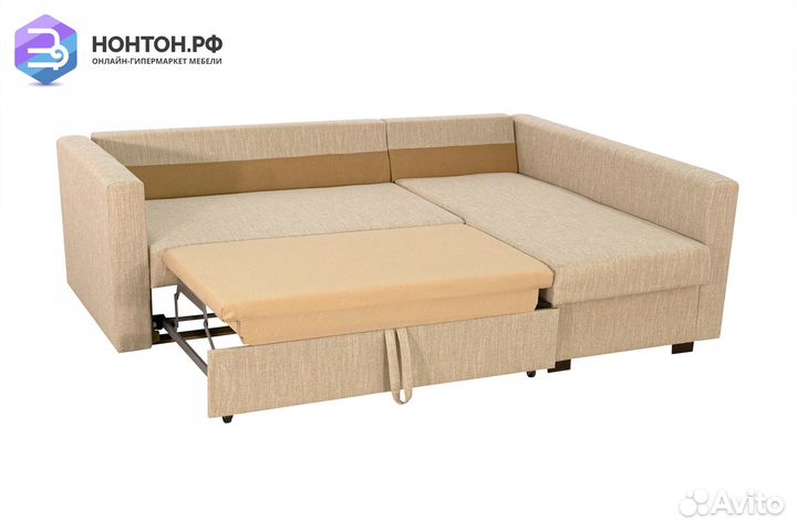 Диван угловой дельфин Джессика 2 бежевый