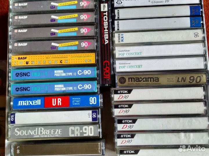 Аудиокассеты Basf, TDK, Goldstar, Raks