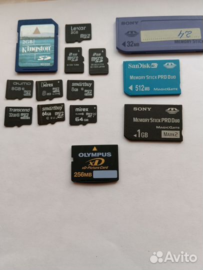 Карта памяти MicroSD/ SD/ Mem. Stick/ xD