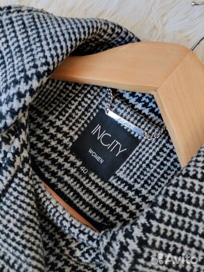 Классическое пальто, гусиная лапка. 40-42