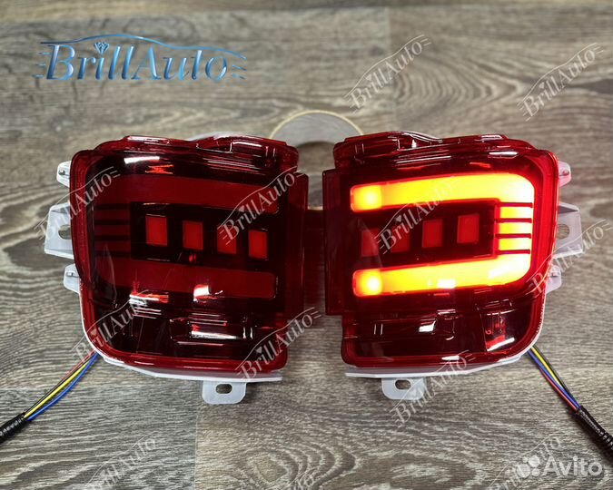 Противотуманные фары Land Cruiser 200 бегающие LED