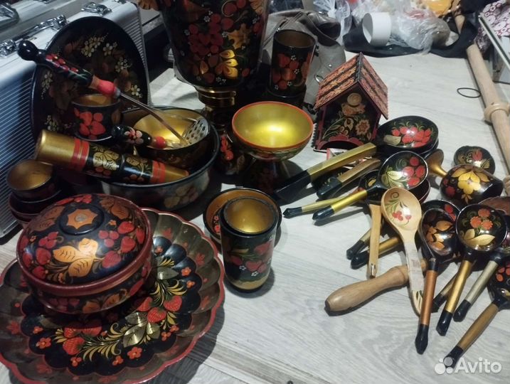 Набор столовой посуды хохлома