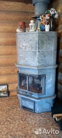 Камин из вулканического камня