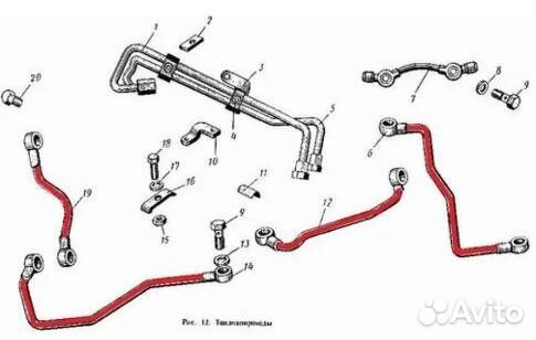Комплект трубок низкого давления Т16 Т25 Т-30