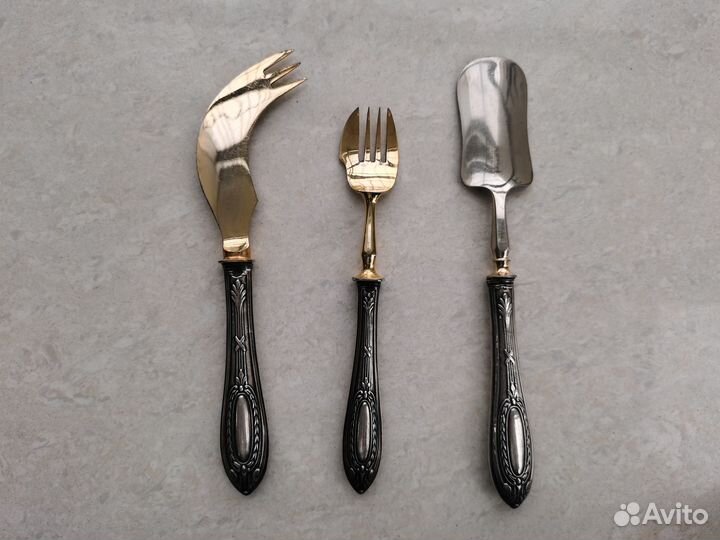 Столовые приборы для рыбы серебро 84 проба