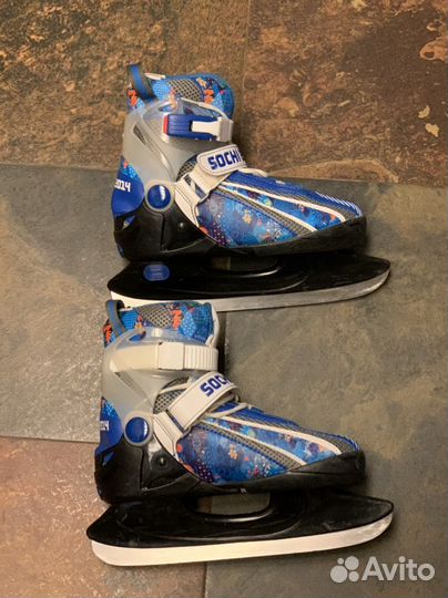 Коньки детские раздвижные 34-38