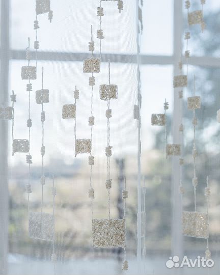 Тюль Мона Айвори готовый