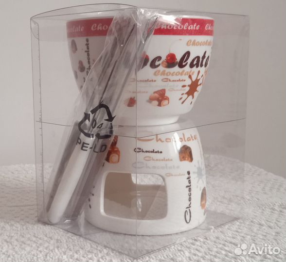 Фондюшница фарфоровая для шоколада