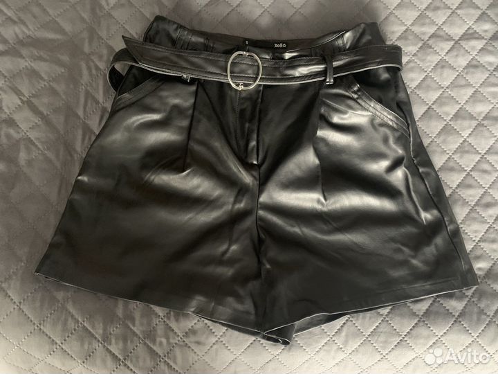 Шорты кожанные