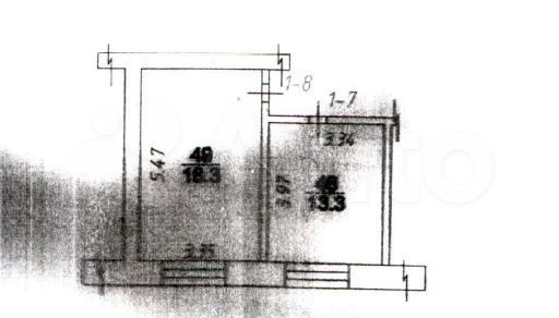 Комната 18,3 м² в 1-к., 1/5 эт.