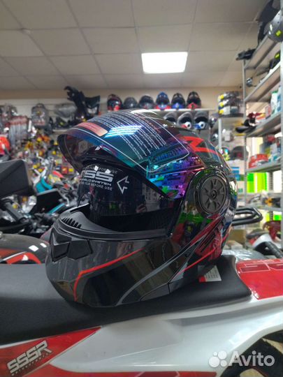 Шлем модуляр с очками ORZ