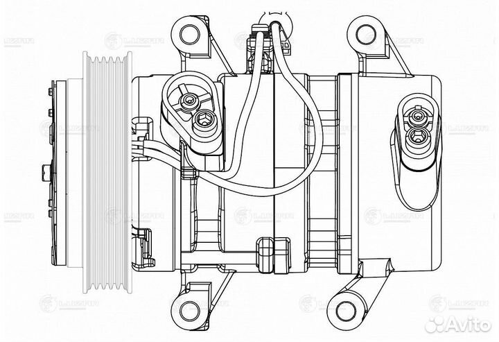 Компрессор кондиционера Митсубиси Л200