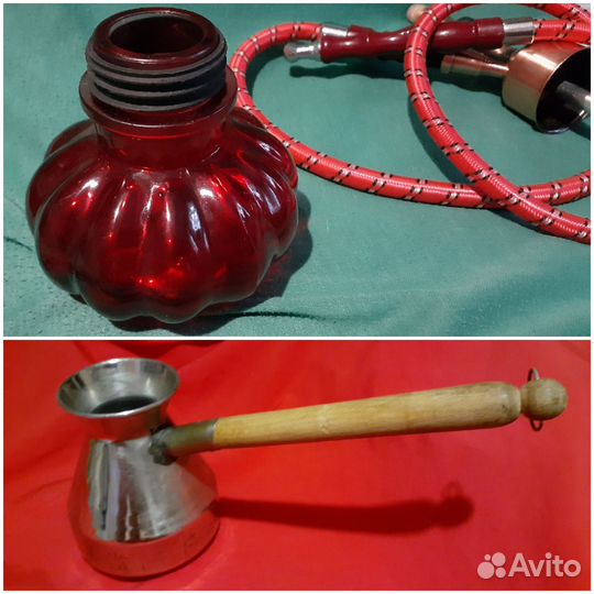 Кофеварка турка олимпиада 80,колба красное стекло