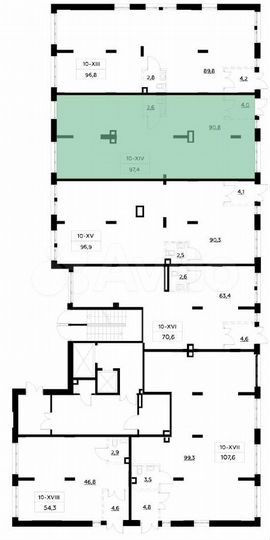 Аренда, торговое помещение площадью 95.2 кв.м