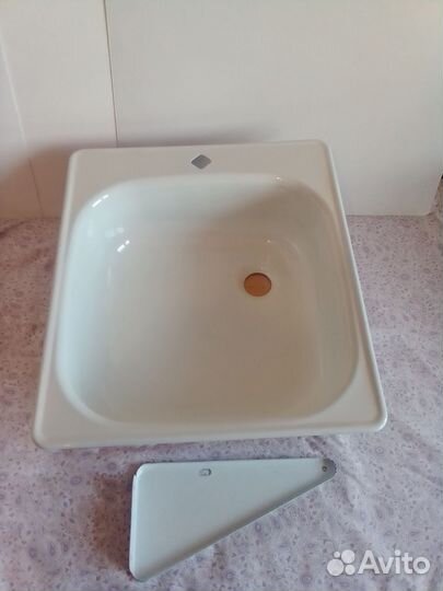 Раковина, мойка сталь эмаль 45*50 см